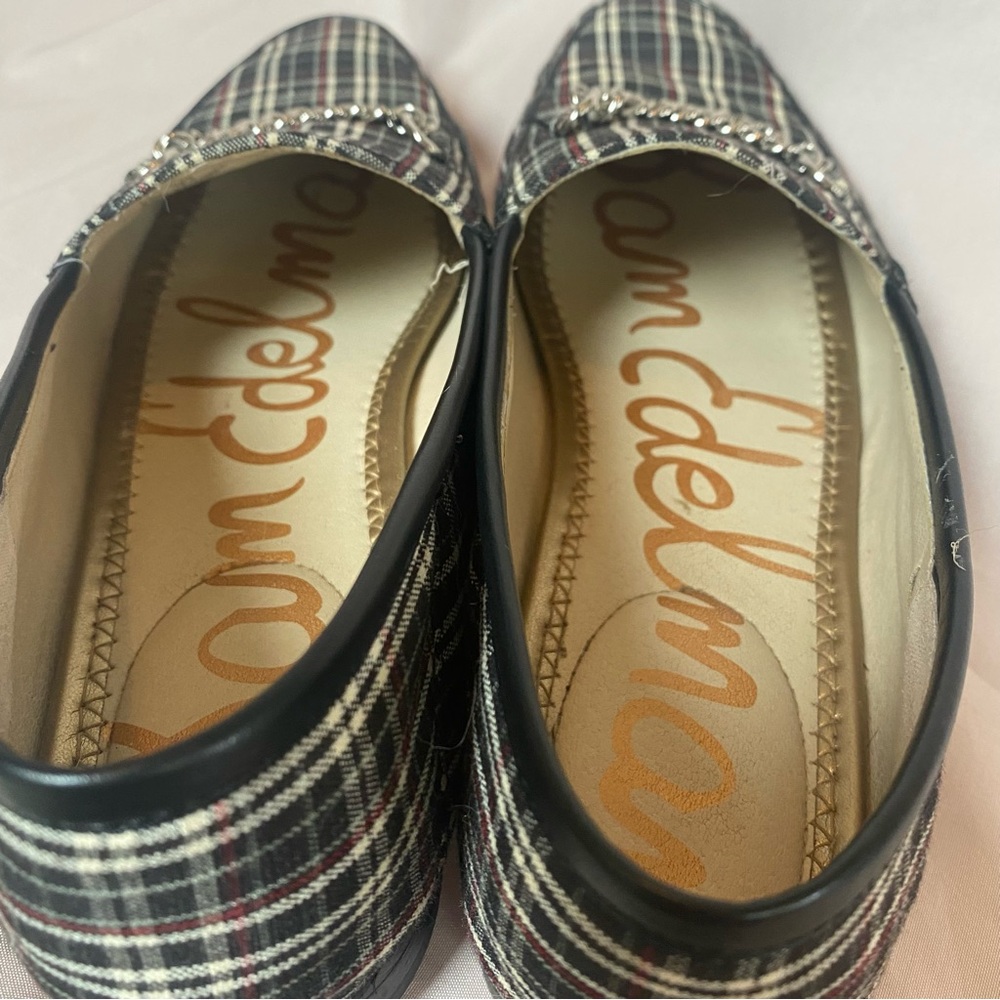 Sam Edelman LORENZO Plaid Loafers with Chain Women's Size US 8.5 Dark Academia - Picture 4 of 7